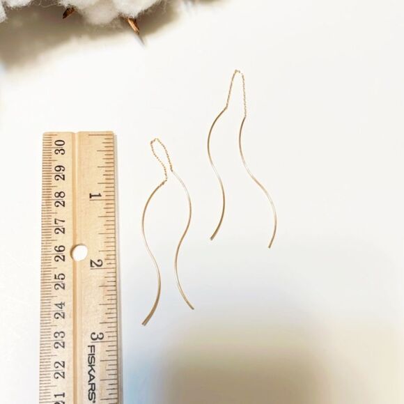 Simple thread earrings #139 - Picture 3 of 5